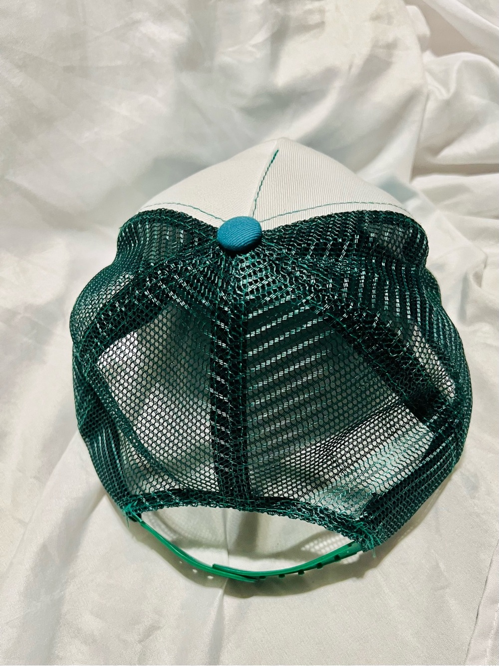 Peace Dove Trucker Hat in Teal and White - Picture 4 of 4